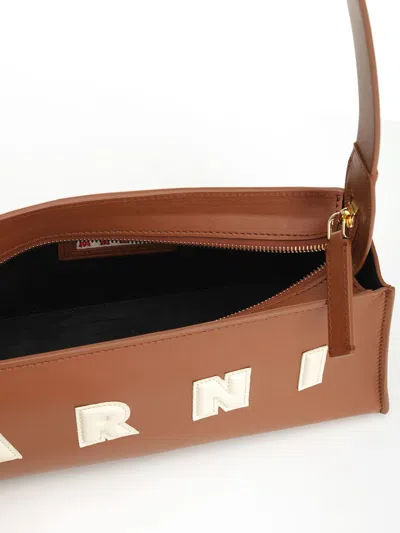 Marni Borsa A Spalla In Pelle Caramello  Donna In Brown