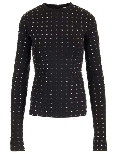 Sportmax All-over Embellished Crewneck Top