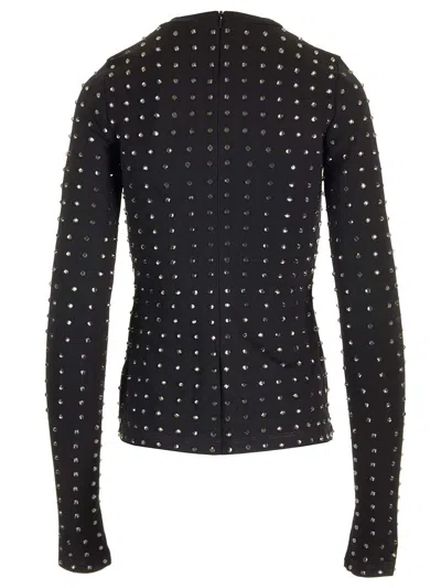 Sportmax All-over Embellished Crewneck Top