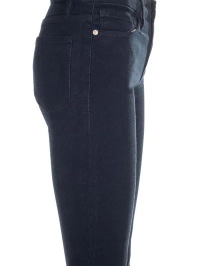 Frame Le Pixie Cropped High-rise Flared Jeans In Black