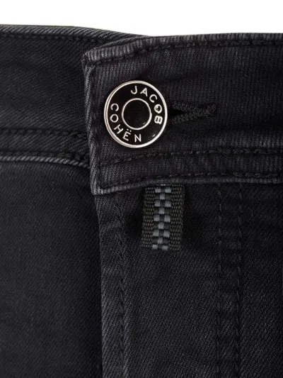 Jacob Cohen Belt Ring Denim Trousers In Black