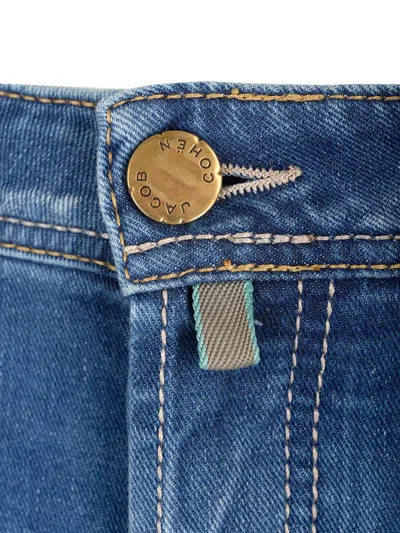Jacob Cohen Belt Ring Denim Trousers In Blue