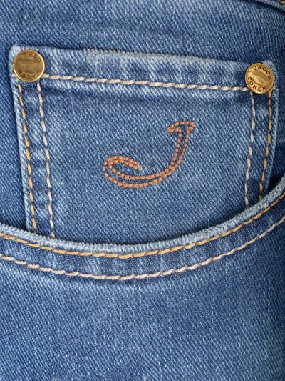Jacob Cohen Belt Ring Denim Trousers In Blue