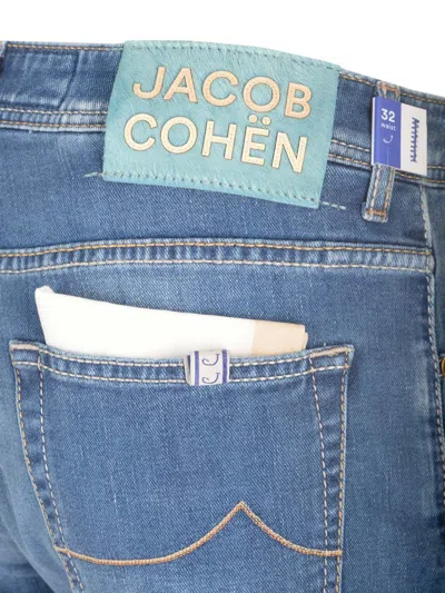 Jacob Cohen Belt Ring Denim Trousers In Blue