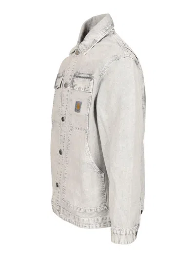 Carhartt Wip Button-up Organic Cotton Jacket In Neutral