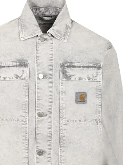 Carhartt Wip Button-up Organic Cotton Jacket In Neutral