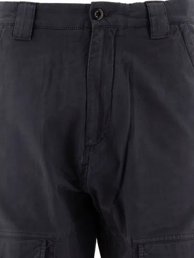 C.p. Company Black Micro Reps Cargo Pants In Blue