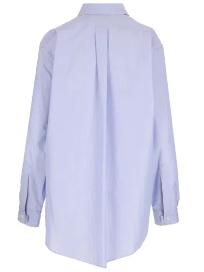 Maison Margiela Over Size Shirt Shirts Light Blue In Blue
