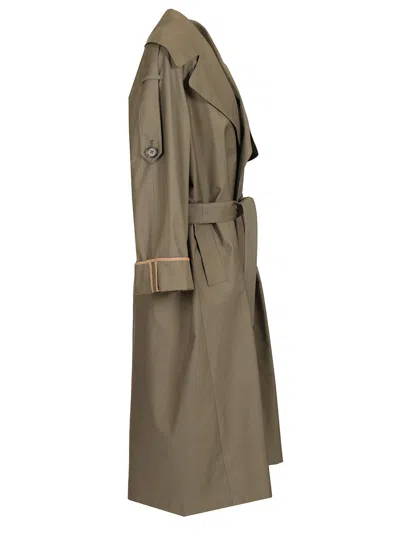 Max Mara The Cube Oversized Trench Coat In Water-repellent Twill Coats Green