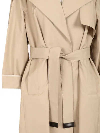 Max Mara The Cube Oversized Trench Coat In Water-repellent Twill Coats Beige