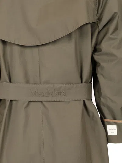 Max Mara The Cube Oversized Trench Coat In Water-repellent Twill Coats Green