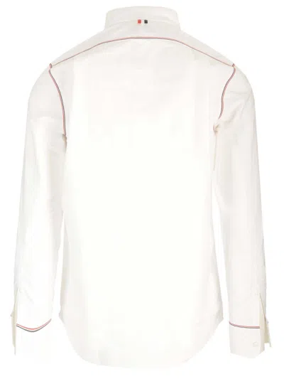 Thom Browne Long-sleeve Cotton Shirt With Subtle Piping Details