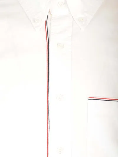 Thom Browne Long-sleeve Cotton Shirt With Subtle Piping Details