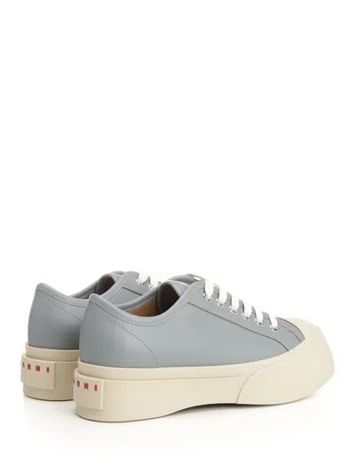 Marni Logo-laced Casual Sneakers In Gray