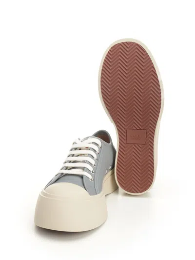 Marni Logo-laced Casual Sneakers In Gray