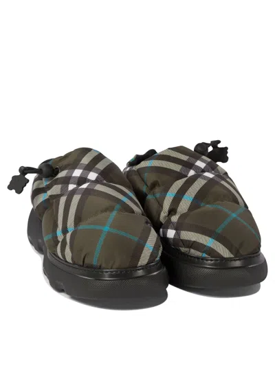 Burberry Men Check Nylon-blend Pillow Mule