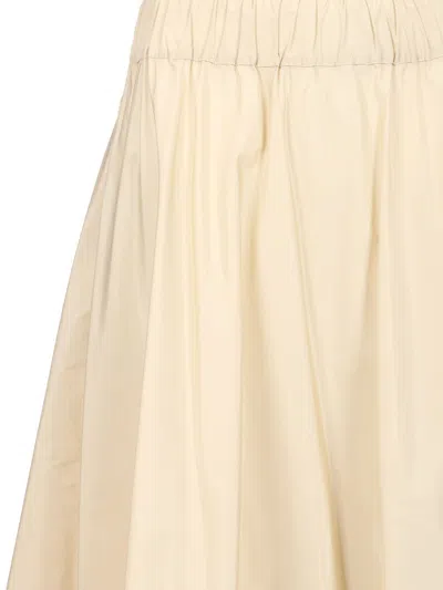 P.a.r.o.s.h Flared Design Skirt With Side Slit Pockets In Neutral