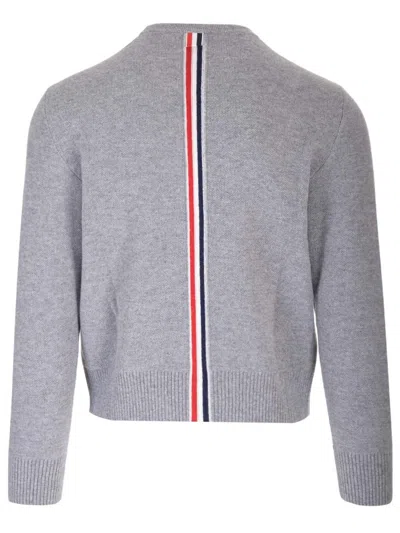 Thom Browne Pique Sweater Knitwear Grey In Gray