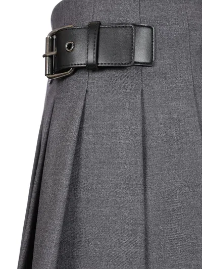 Dunst Pleated Mini Skirt Skirts Grey In Gray