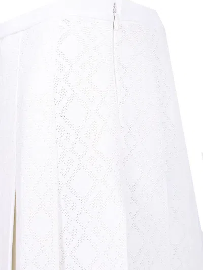 Givenchy A-line Skirt With Embroidered Perforated Pleated Design
