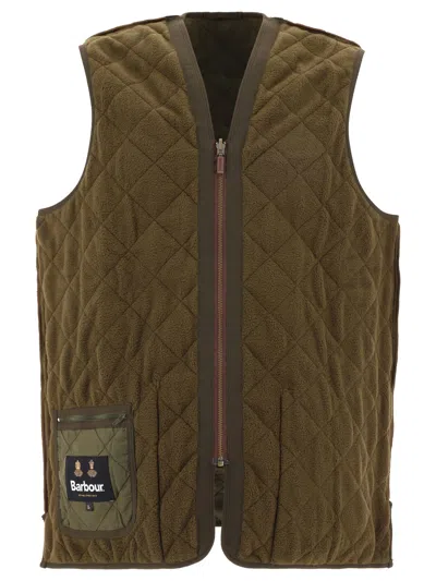Barbour Quilted Zip-in Liner Gilet In Green