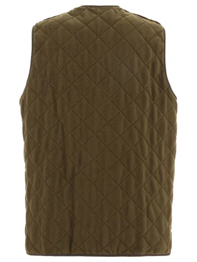 Barbour Quilted Zip-in Liner Gilet In Green