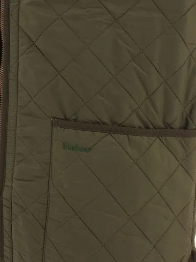 Barbour Quilted Zip-in Liner Gilet In Green