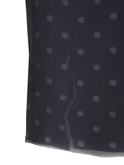 Acne Studios Polka Dot Polo Polo Shirt Blue In Black