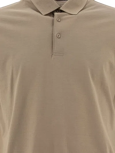 Herno Polo Shirts With Collared Short Sleeves In Brown