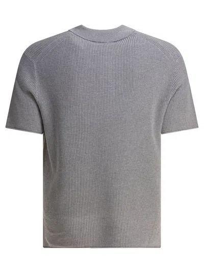 Alex Mill Grey Linen Polo Shirt In Gray