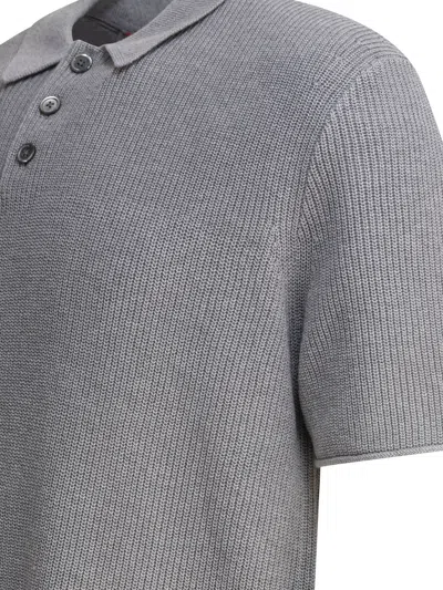 Alex Mill Grey Linen Polo Shirt In Gray