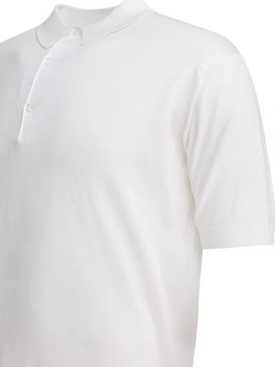 John Smedley Polo Shirts In White