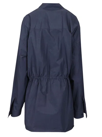 Balenciaga Shirt Mini Dress In Blue