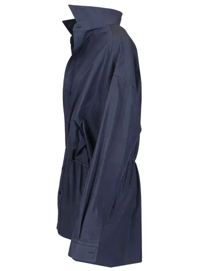 Balenciaga Shirt Mini Dress In Blue