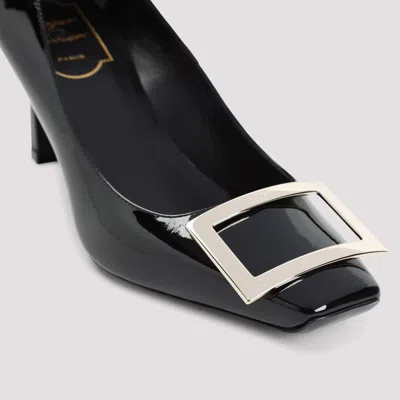 Roger Vivier Belle Vivier T.70 Black Calfskin Pumps With Metal Buckle
