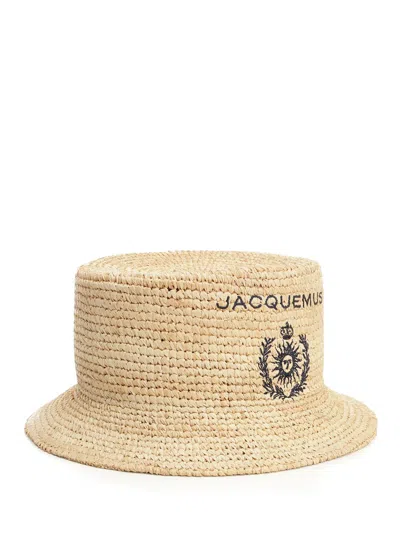 Jacquemus Raffia Fisherman Hat Hats Beige In Neutral