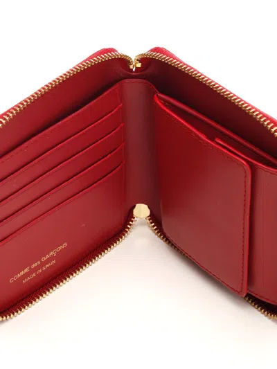 Comme Des Garçons Red Leather Wallet Wallets Red