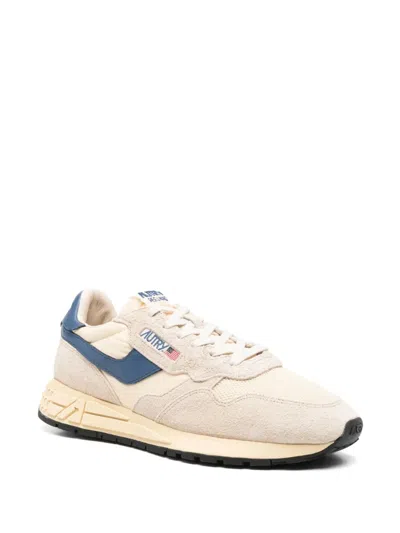 Autry 'reelwind Super Vintage' Grey Sneakers With Logo Patch On The Tongue And Contrasting Heel