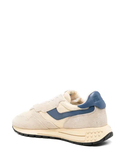 Autry 'reelwind Super Vintage' Grey Sneakers With Logo Patch On The Tongue And Contrasting Heel