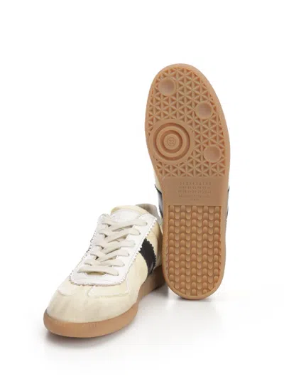 Maison Margiela Replica Leather And Suede-trimmed Twill Sneakers