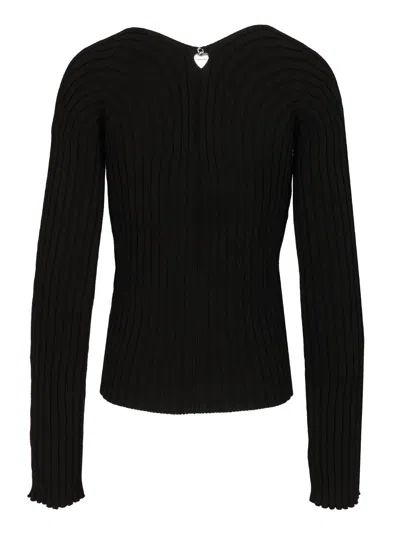 Acne Studios Ribbed Cotton Cardigan Knitwear Black