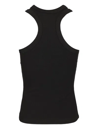 The North Face Ribbed Tank Top Tops Black In Black