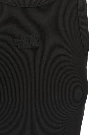 The North Face Ribbed Tank Top Tops Black In Black