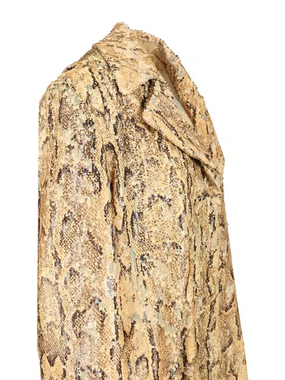 Dries Van Noten Ricca Coats Beige In Neutral