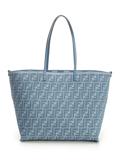 Fendi Roll Shoulder Bags Light Blue