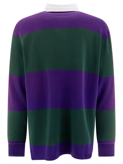 Polo Ralph Lauren Striped Long Sleeve Rugby Shirt With Buttoned Collar
