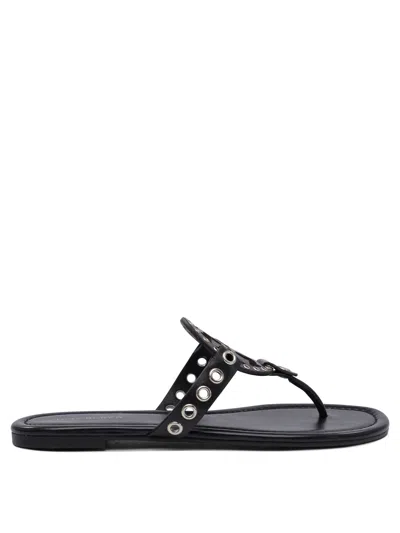 Tory Burch Miller Eyelet T-strap Flat Sandals