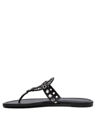 Tory Burch Miller Eyelet T-strap Flat Sandals