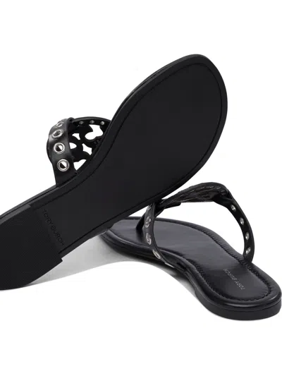 Tory Burch Miller Eyelet T-strap Flat Sandals