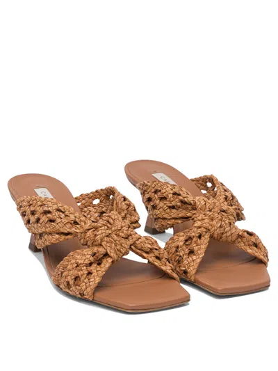 Casadei Strappy Sandals With Mid Heel And Square Toe